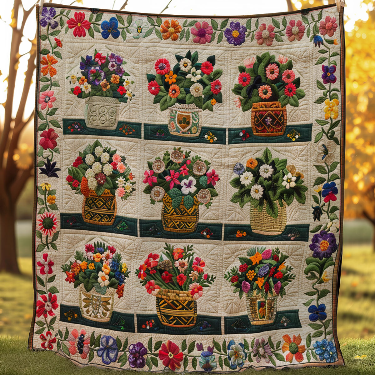 Flowers WJ1206006CL Quilt