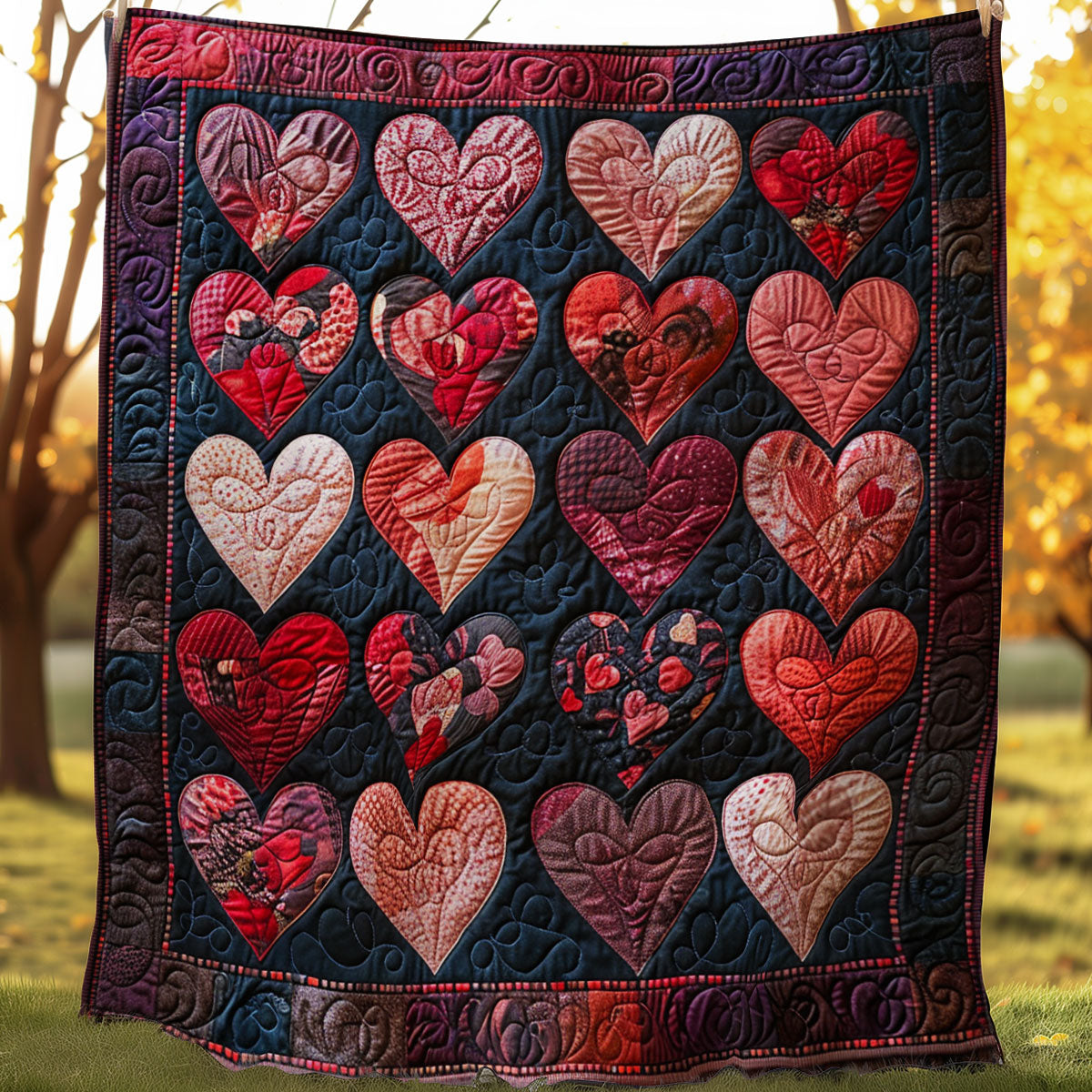 Hearts WJ1106011CL Quilt