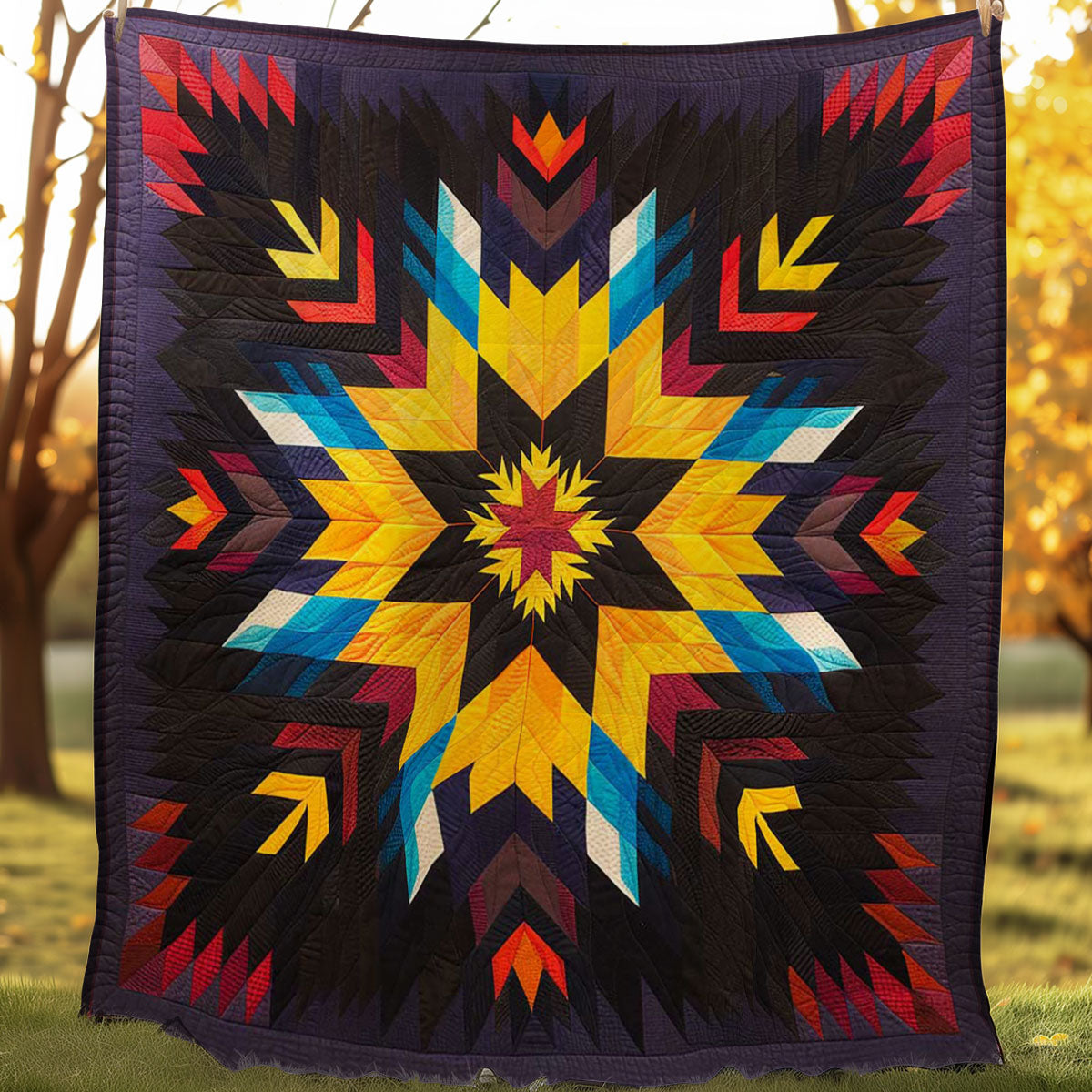 Native American Inspired Star WJ2506016CL Quilt