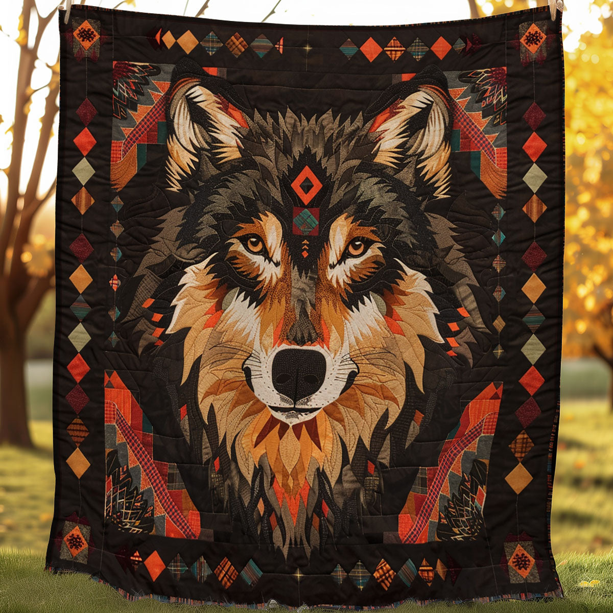 Wolf Native American WJ1106017CL Quilt