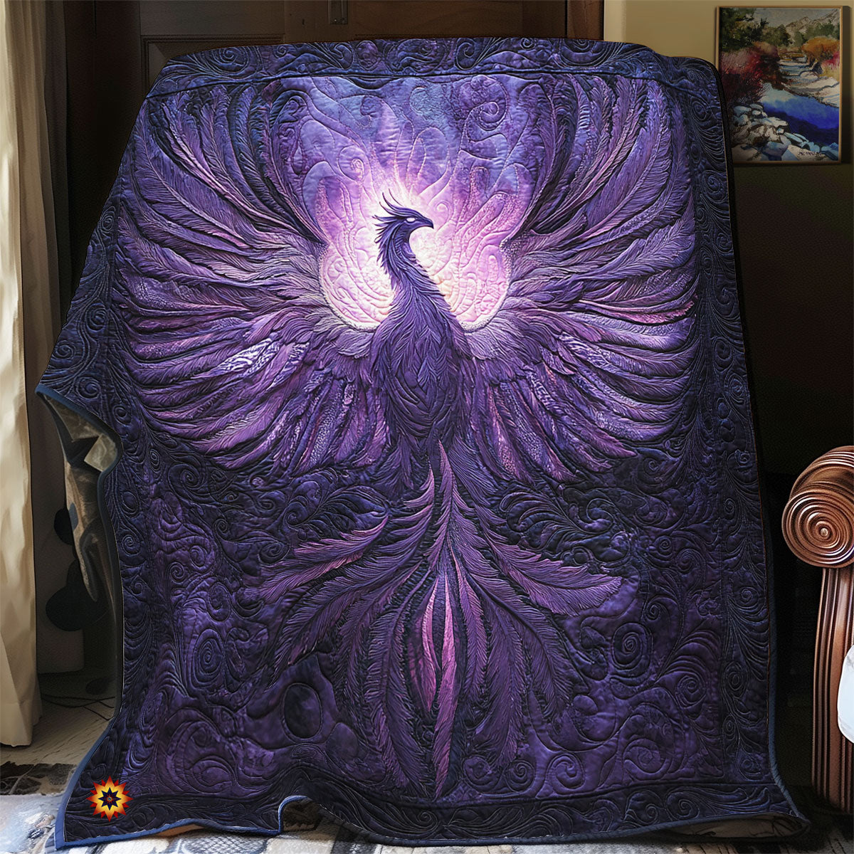 Phoenix Rising In The Night WU2312006CL Quilt