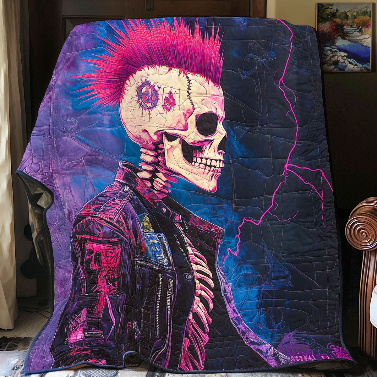 Punk Skull WU2412006CL Quilt