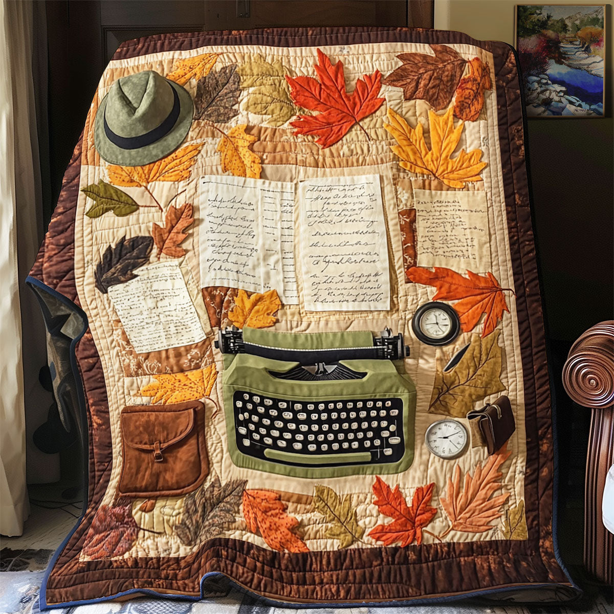 Typewriter Lost In Books WU1302020CL Quilt