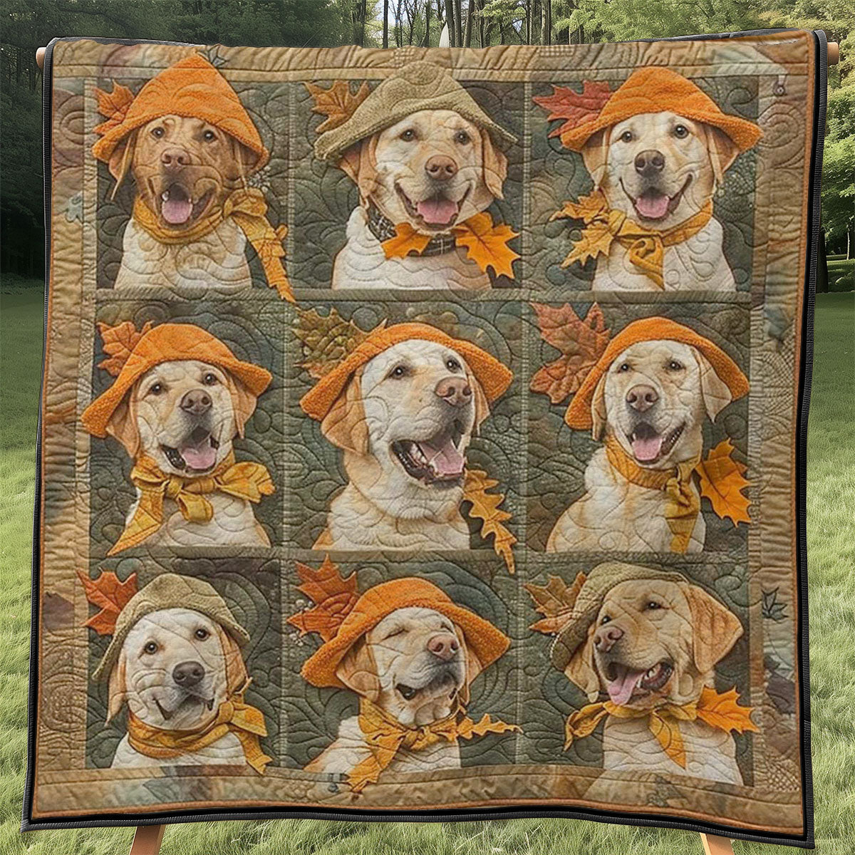 Autumn Dog WJ1508001CL Quilt