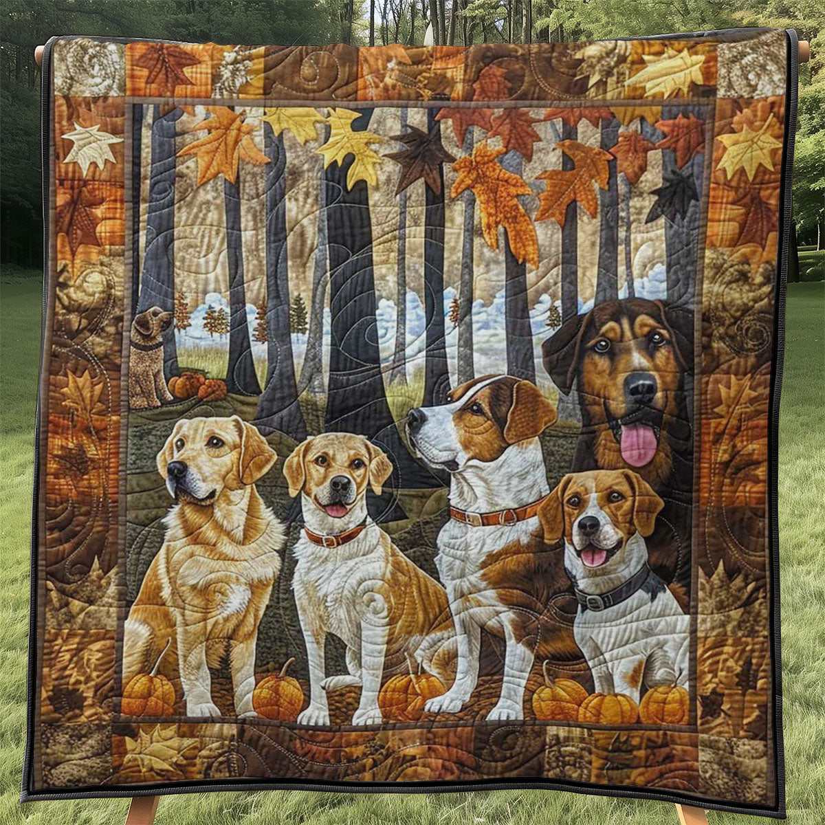 Autumn Labrador WJ1008005CL Quilt