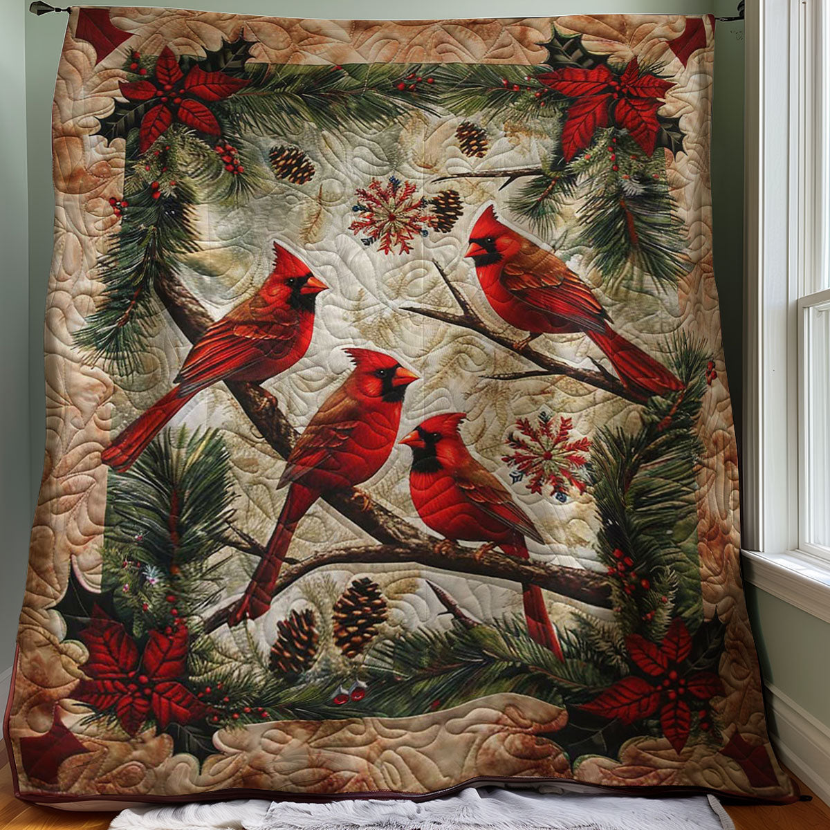 Cardinal Bird WJ0107004CL Quilt