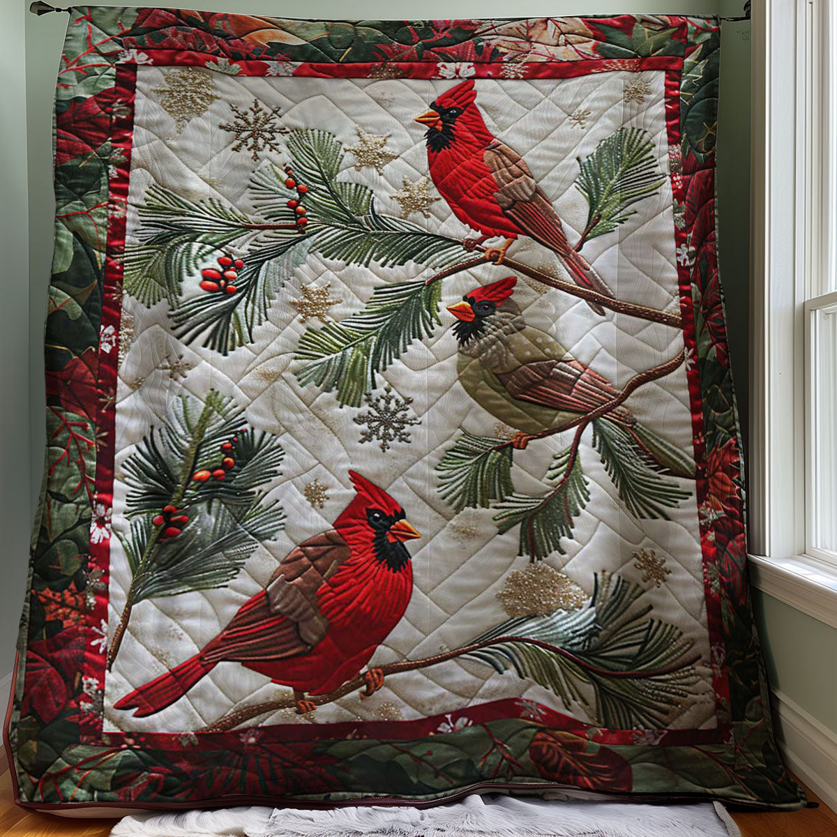 Cardinal Bird WJ2906003CL Quilt