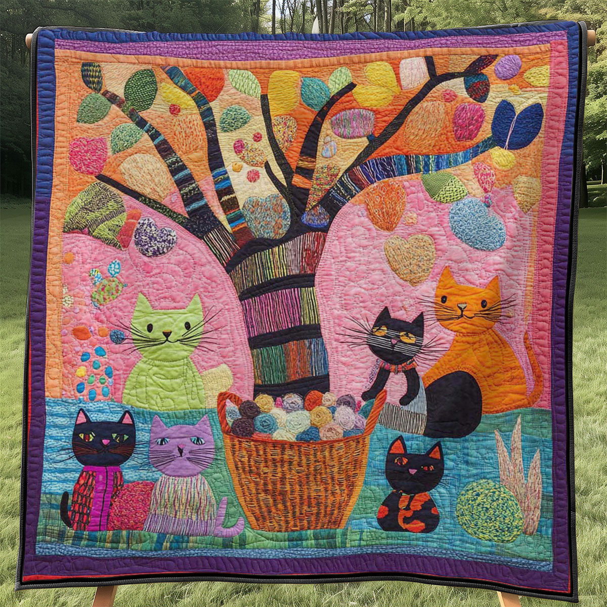 Cat In The Wool World WJ0808007CL Quilt