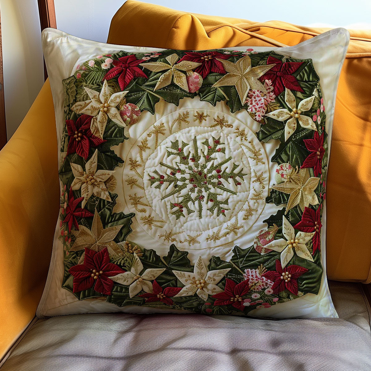 Evergreen Wreath WJ0807030CL Quilt Pillow Case