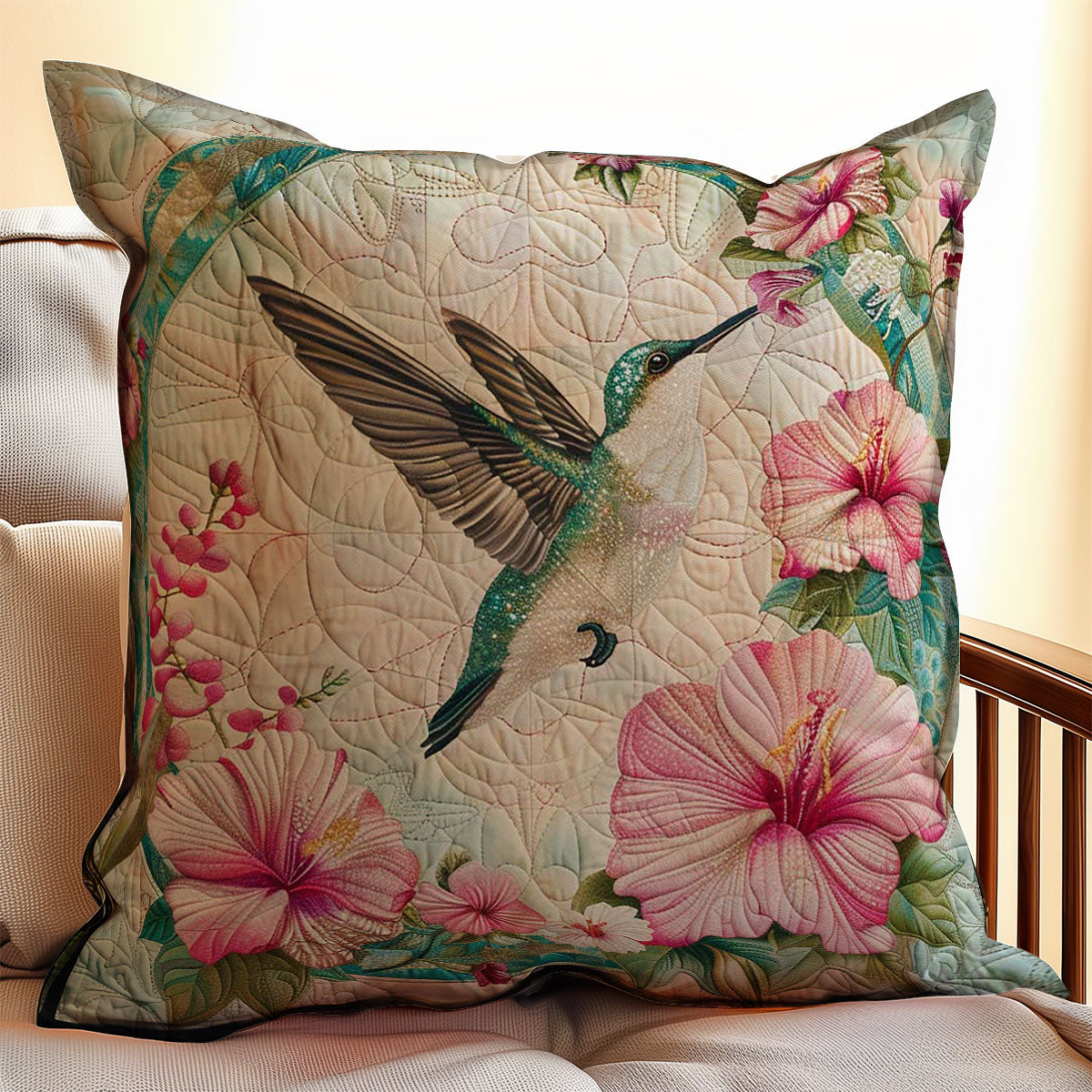 Hummingbird WJ2507041CL Quilt Pillow Case
