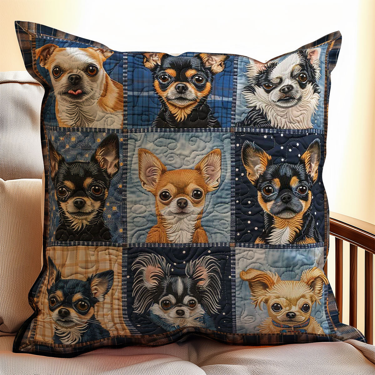 Little Chihuahua WJ2207048CL Quilt Pillow Case