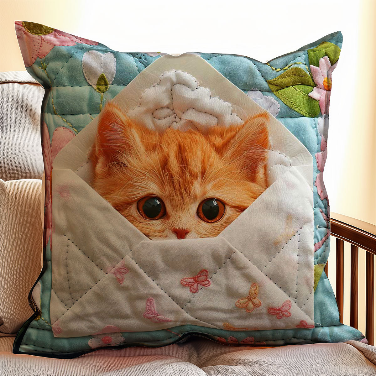 Peeking Cat WJ2307048CL Quilt Pillow Case