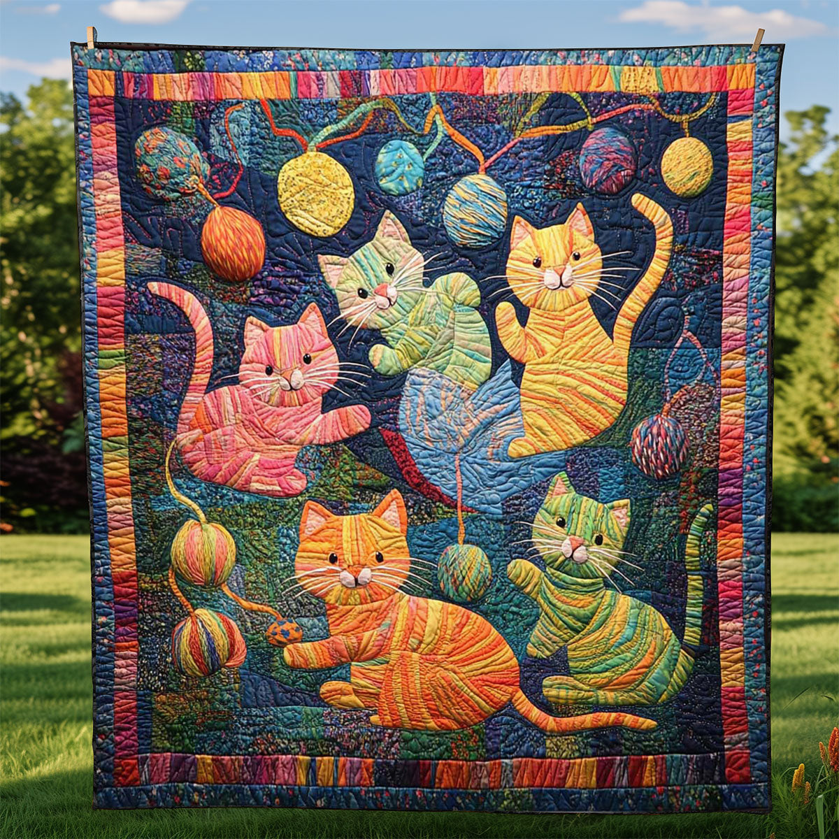 Playful Cats WJ2608022CL Quilt