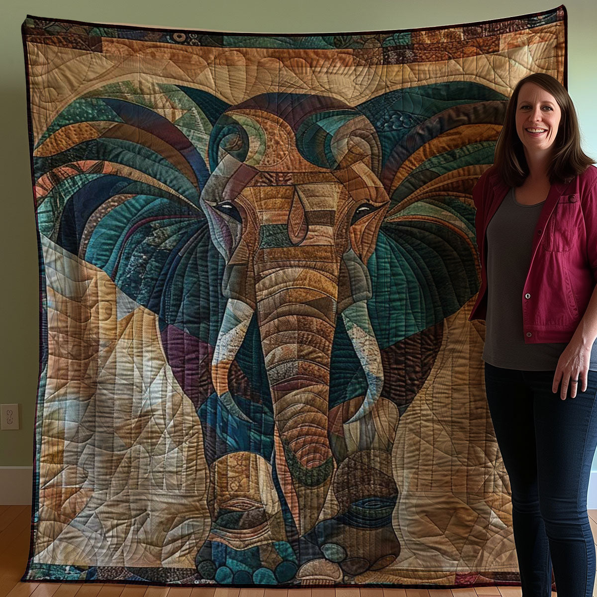 African Elephant WJ1507002CL Quilt