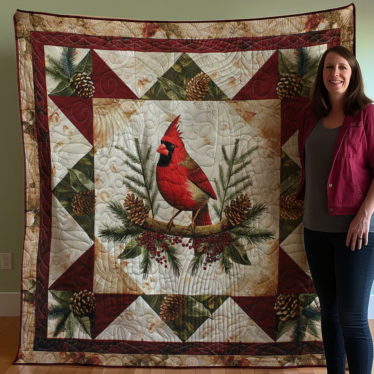 Cardinal Bird WJ0807004CL Quilt