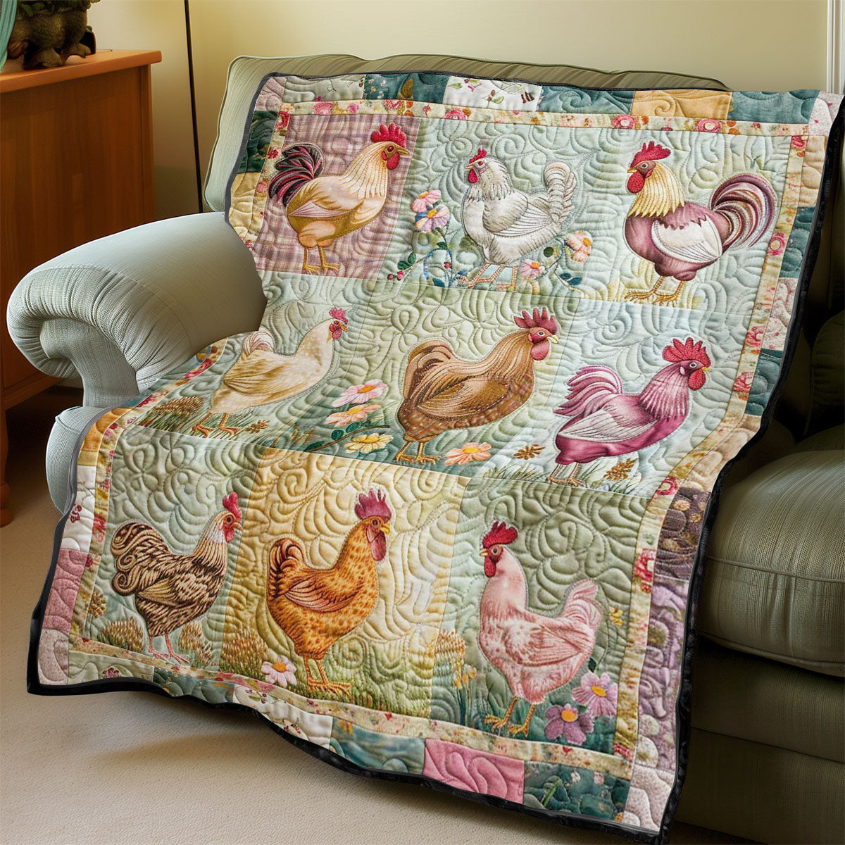 Chicken WJ1907013CL Quilt