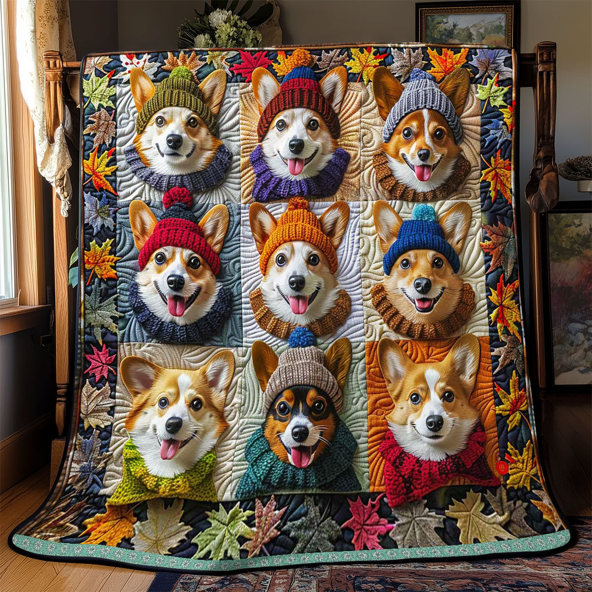 Cute Corgi WJ1609006CL Quilt