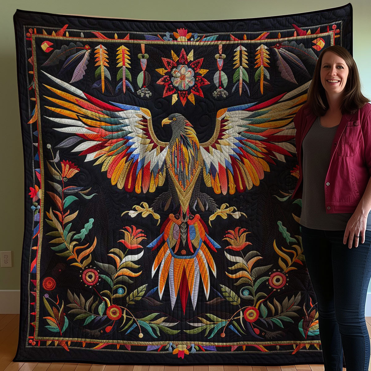 Eagle Native American WJ0407025CL Quilt