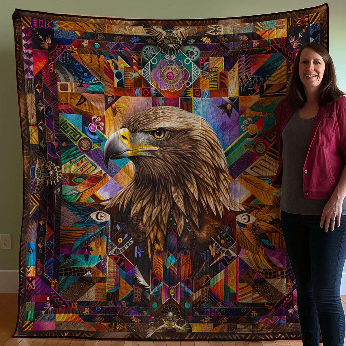 Eagle Native American WJ1607006CL Quilt