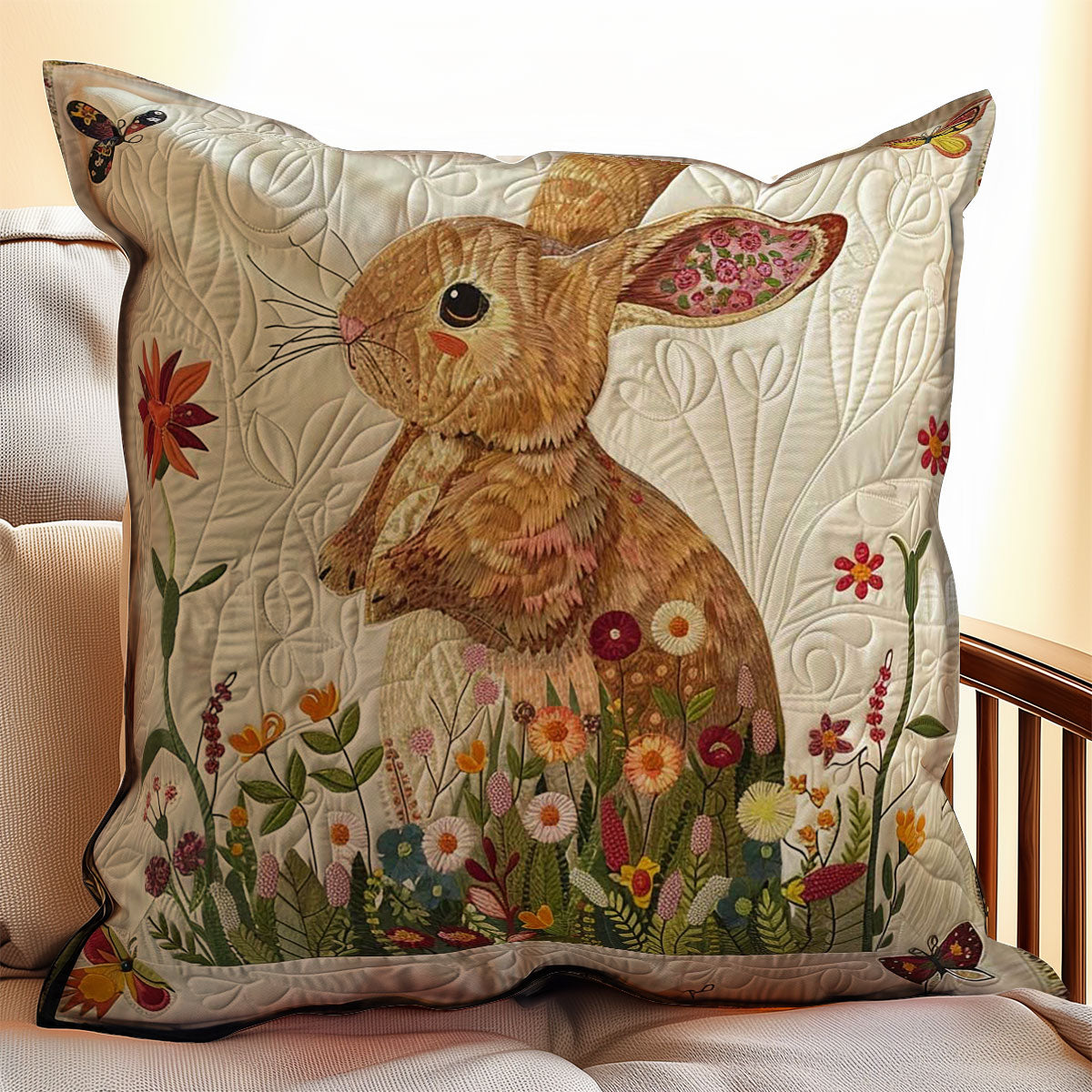 Flower Rabbit WJ2908033CL Quilt Pillow Case