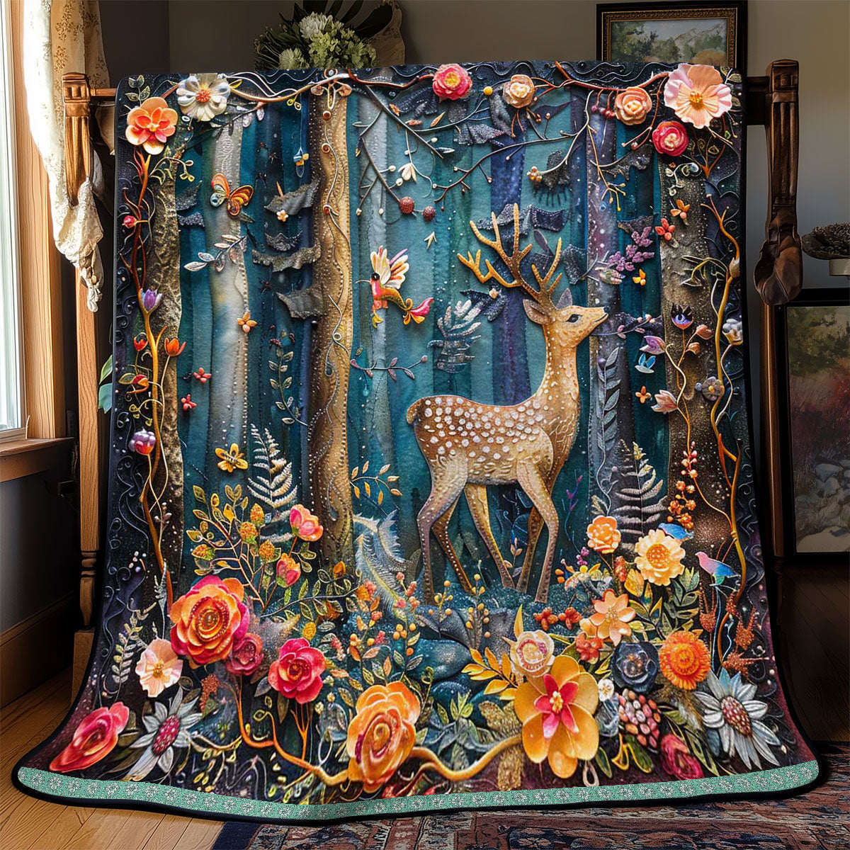 Forest Deer WJ1609011CL Quilt