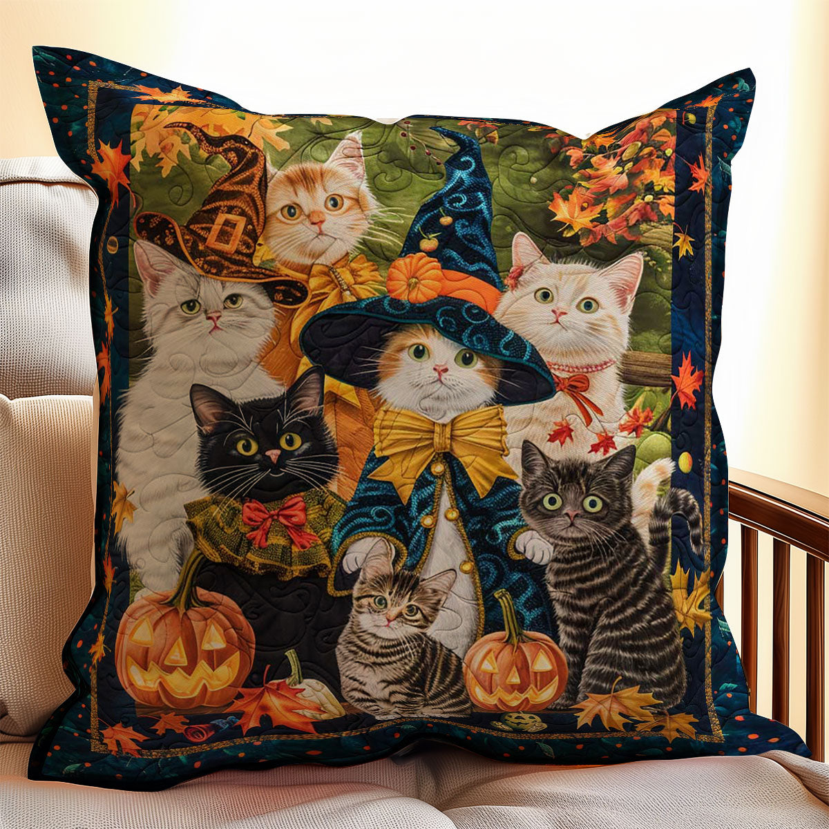 Halloween Cat WJ0609036CL Quilt Pillow Case