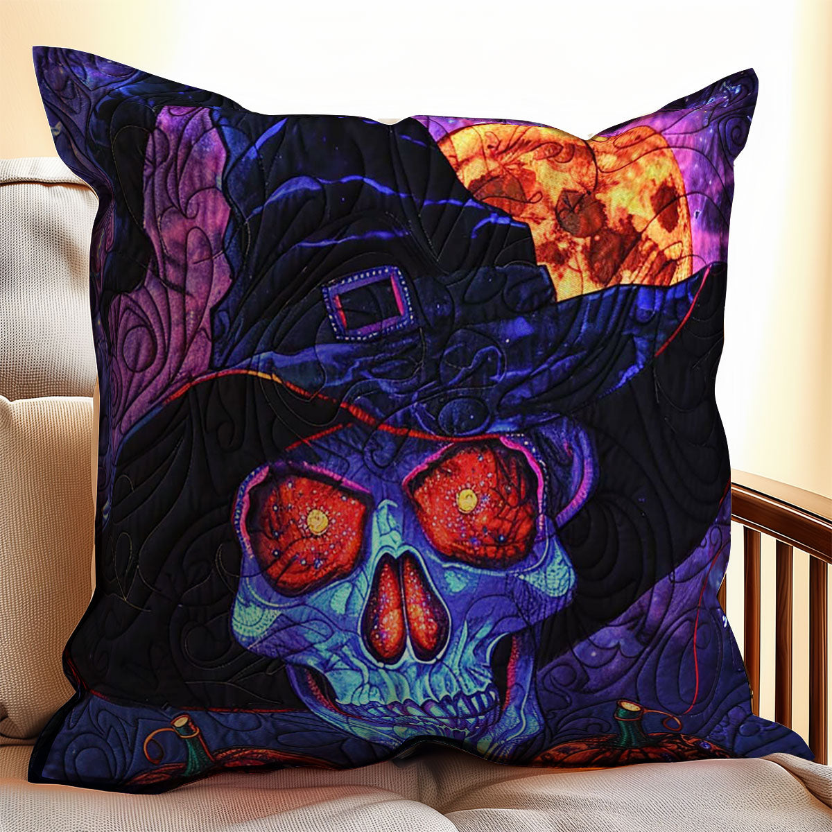 Halloween Is Coming Skull WJ0609038CL Quilt Pillow Case