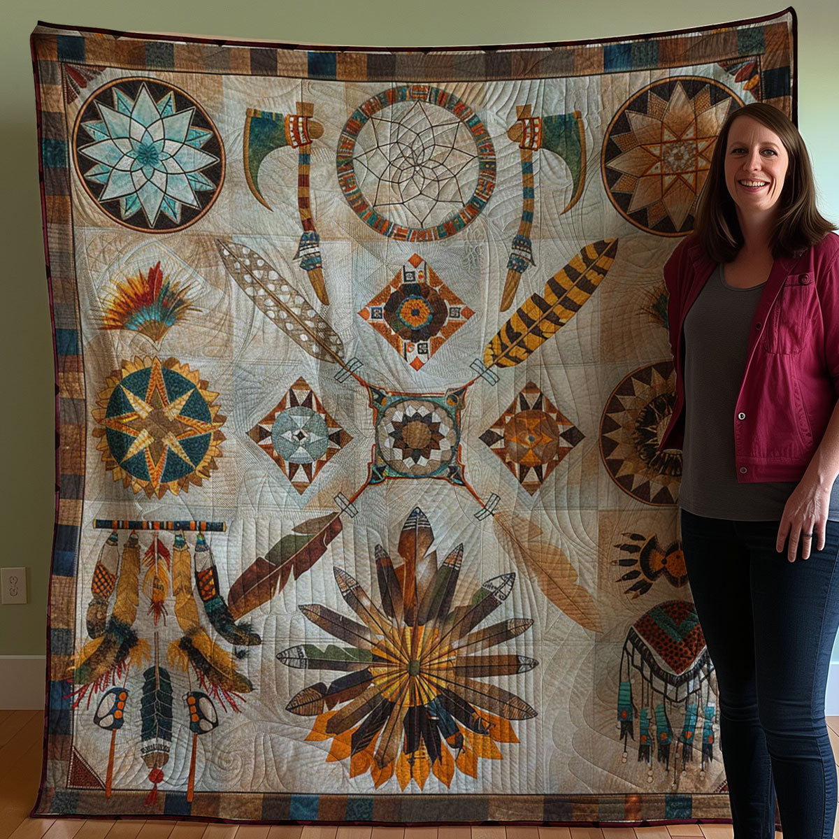Native American WJ0407015CL Quilt