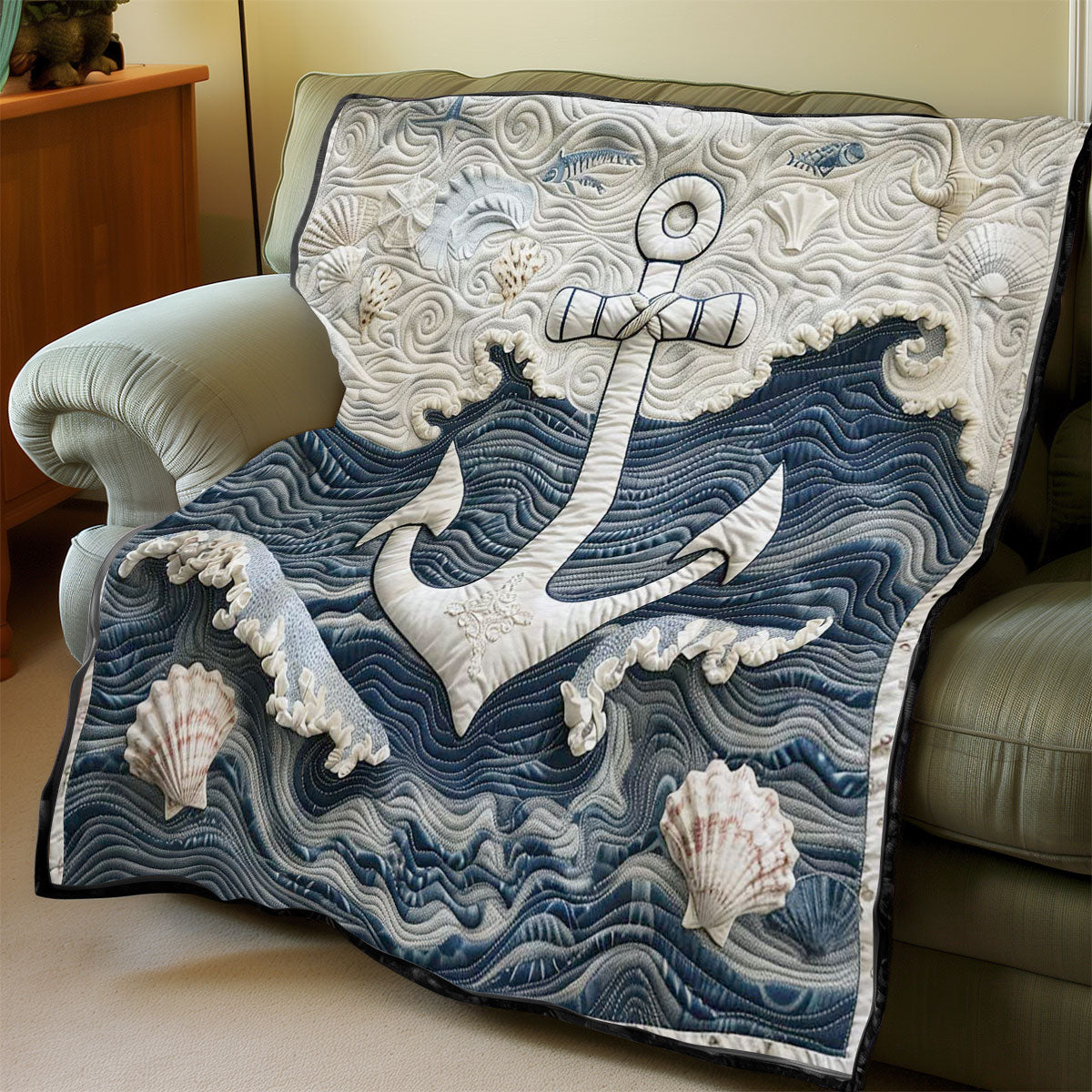 Sail Away Anchor WJ1907034CL Quilt