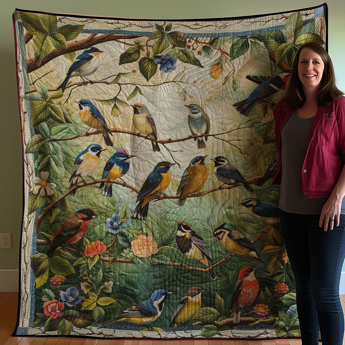 Bird Lovers WJ2407005CL Quilt