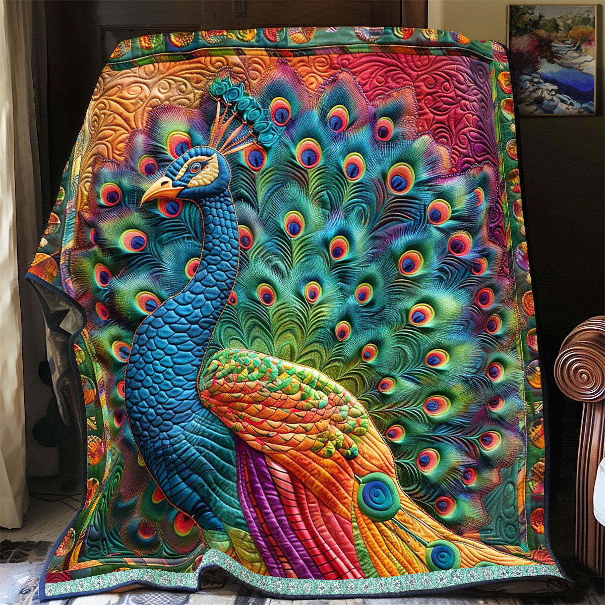 Colorful Peacock WJ1609005CL Quilt