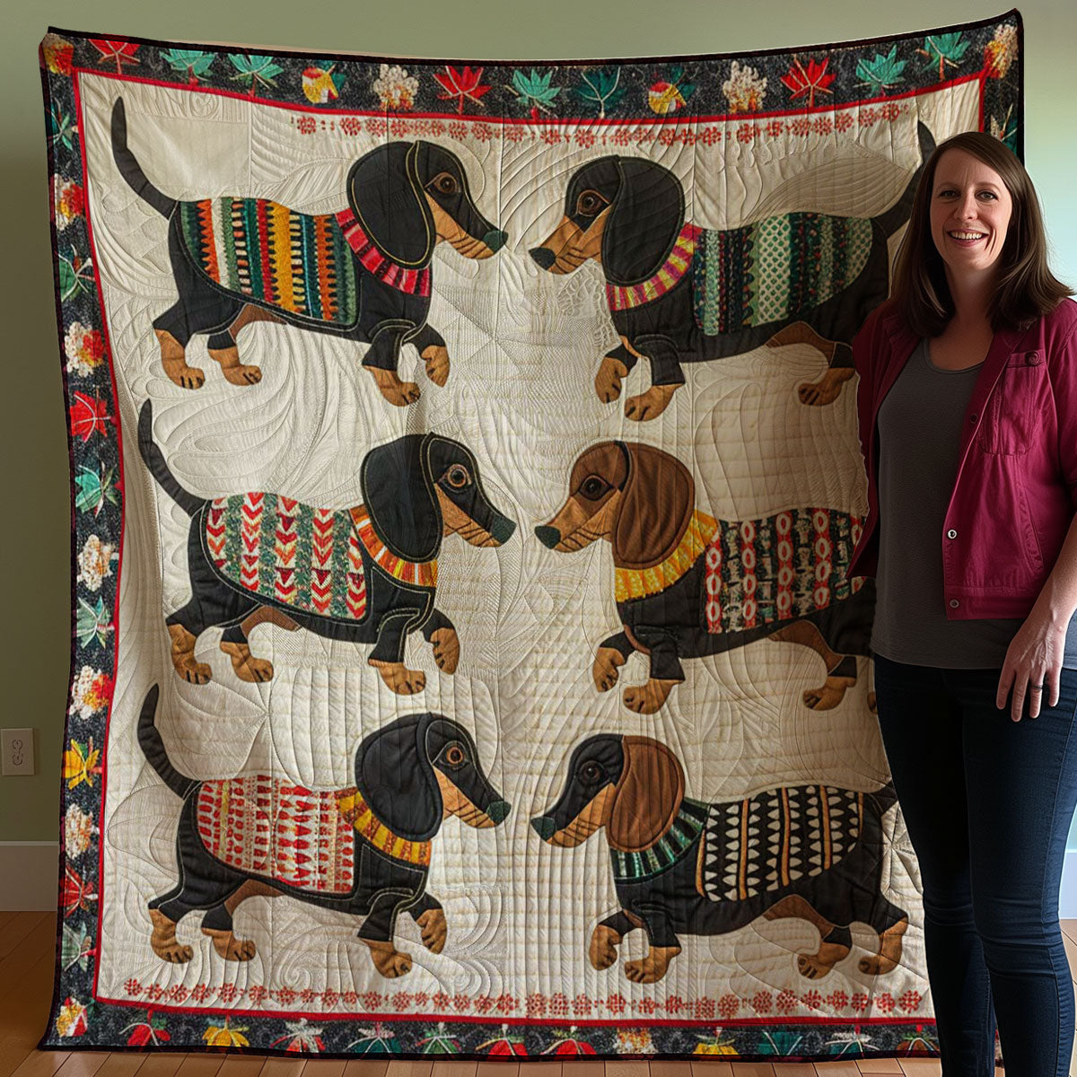 Dachshund WJ2007012CL Quilt