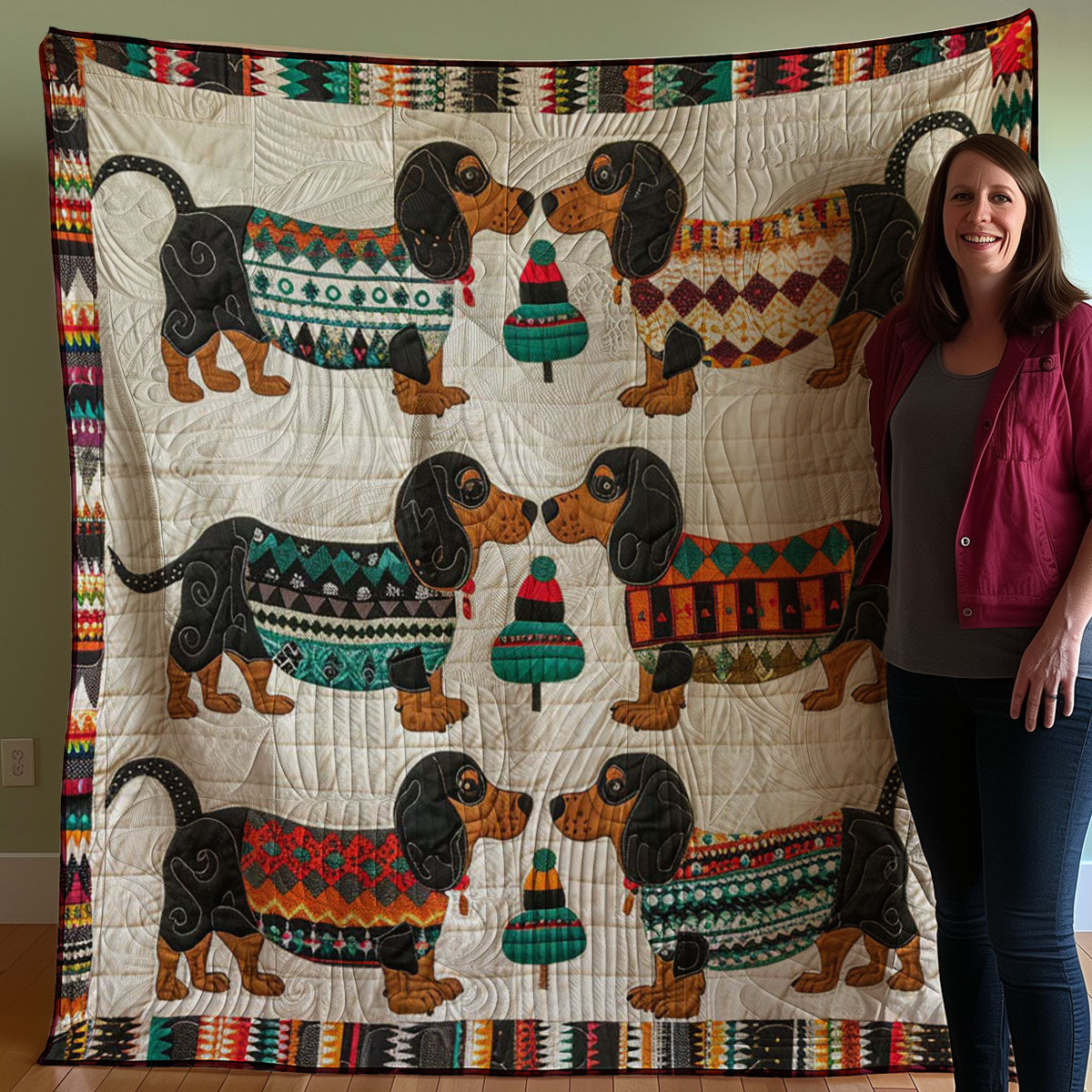 Dachshund WJ2507014CL Quilt