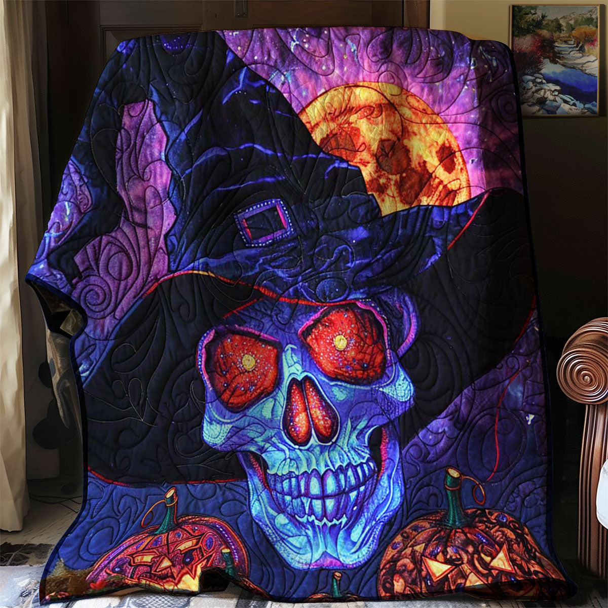 Halloween Is Coming Skull WJ0609014CL Quilt