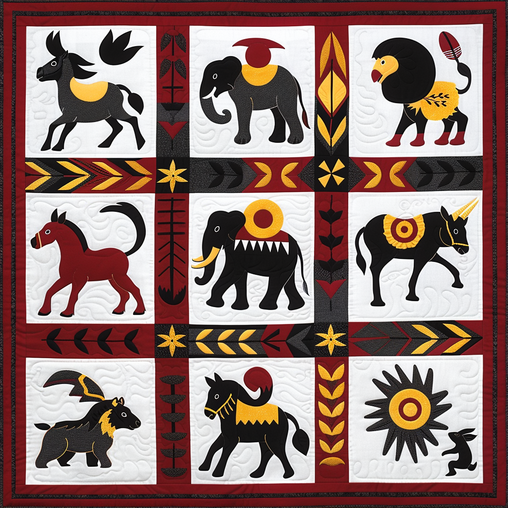 Native Animals XR1706028CL Quilt