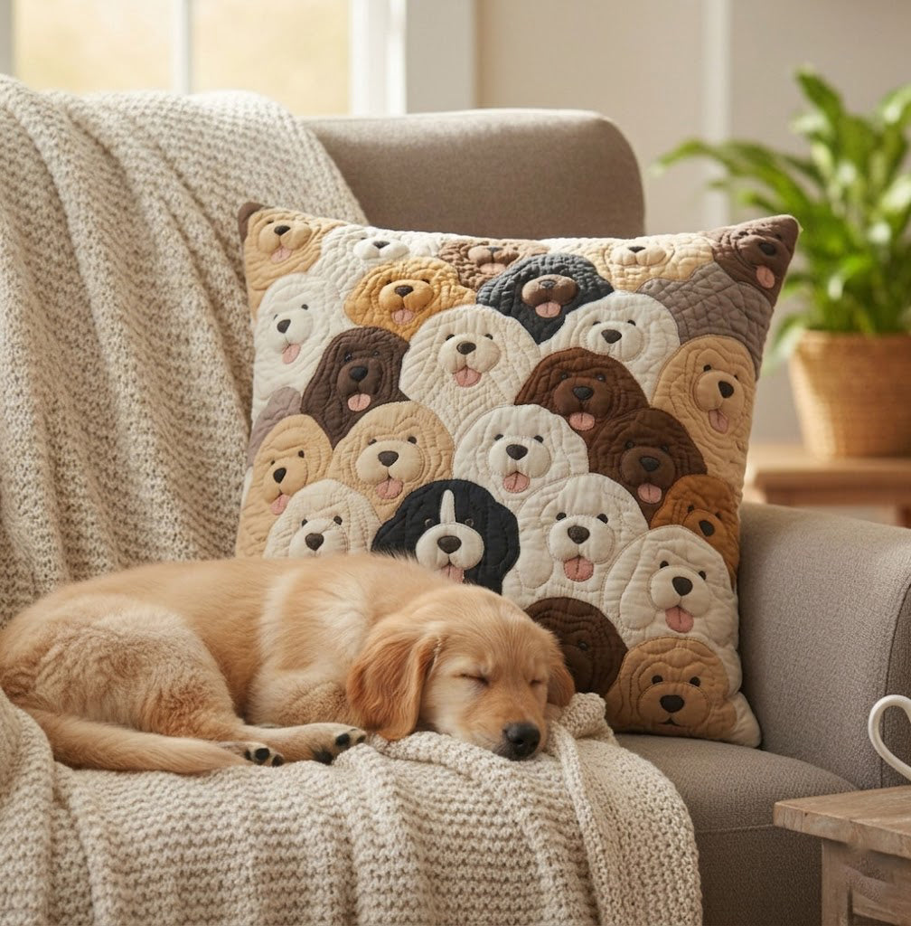 Goldendoodle WJ0303004CL Quilt Pillow Case