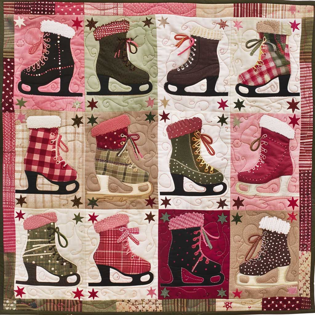 Pink Ice Skates XR1608001CL Quilt