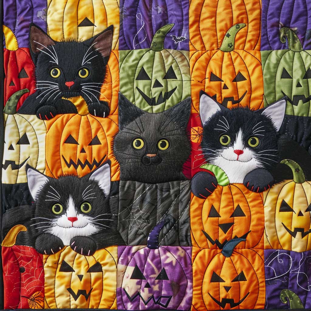 Playful Tuxedo Cats XR0409032CL Quilt
