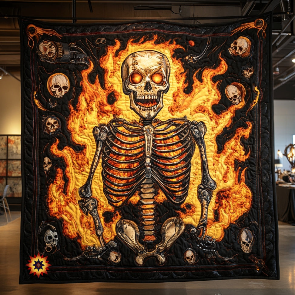 Skull Ghost Rider WU0912049CL Quilt