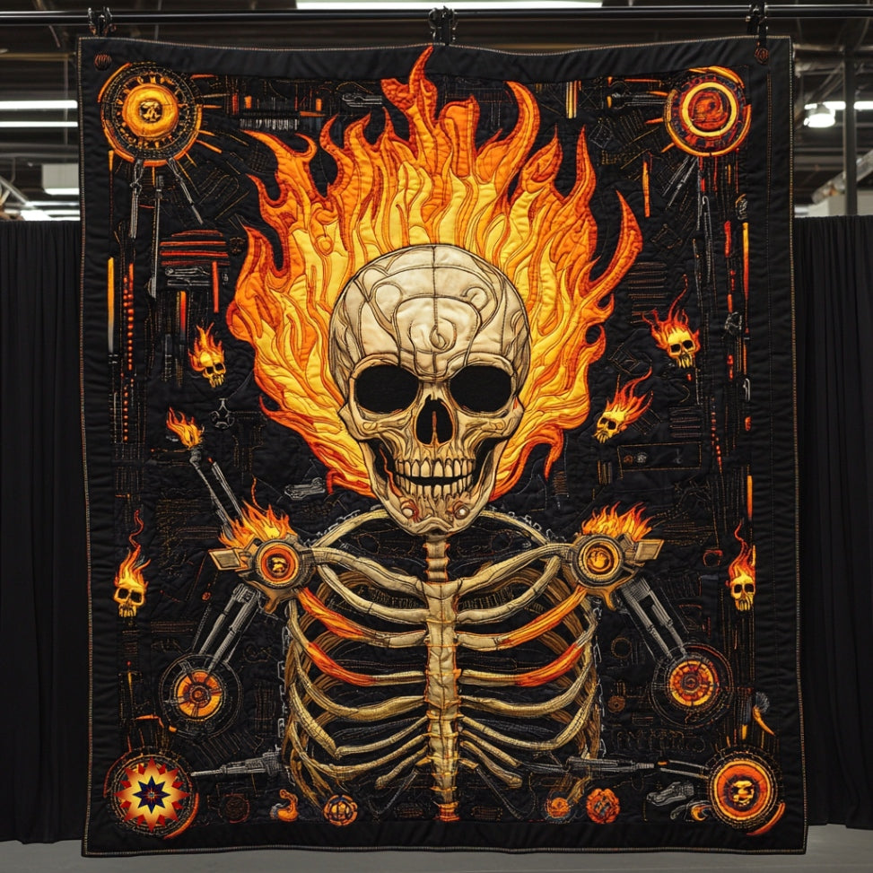 Skull Ghost Rider WU0912062CL Quilt