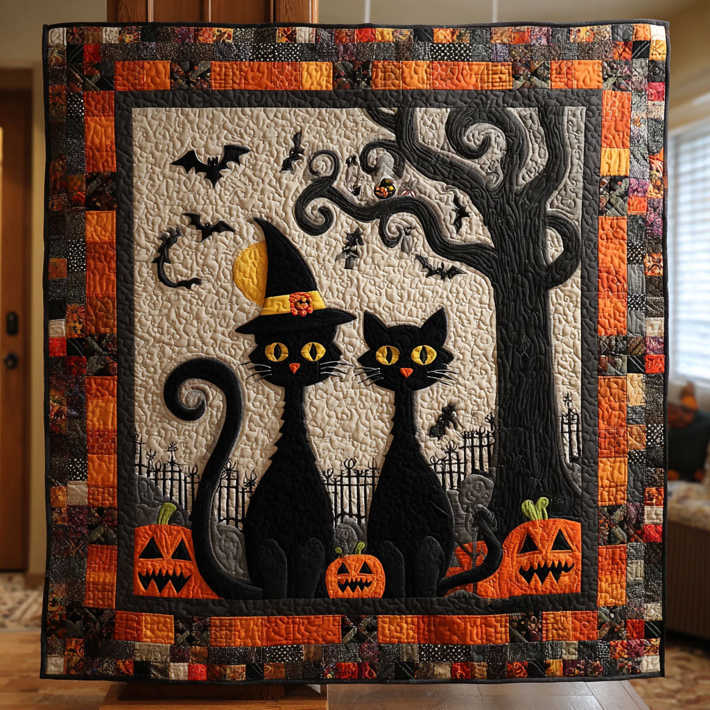 Spooky Cat Night CW0508048CL Quilt