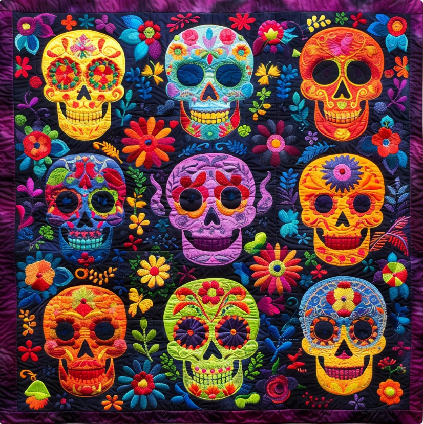 Sugar Skull WJ0306005CL Quilt