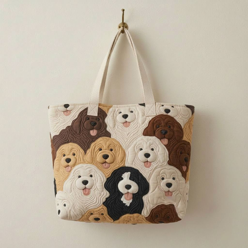 Goldendoodle WJ0303005CL Quilted Tote Bag
