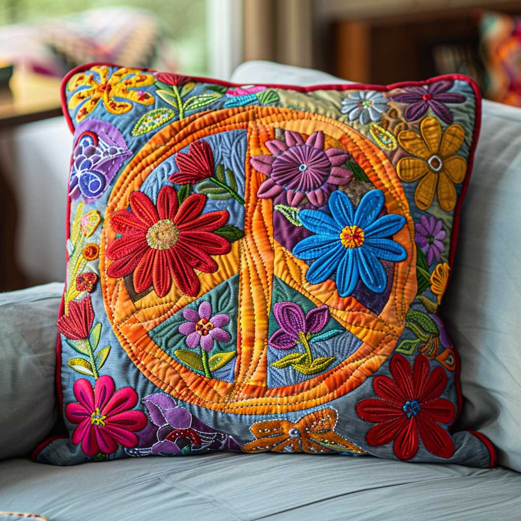 Trippy Hippie XR2407019CL Quilt Pillow Case