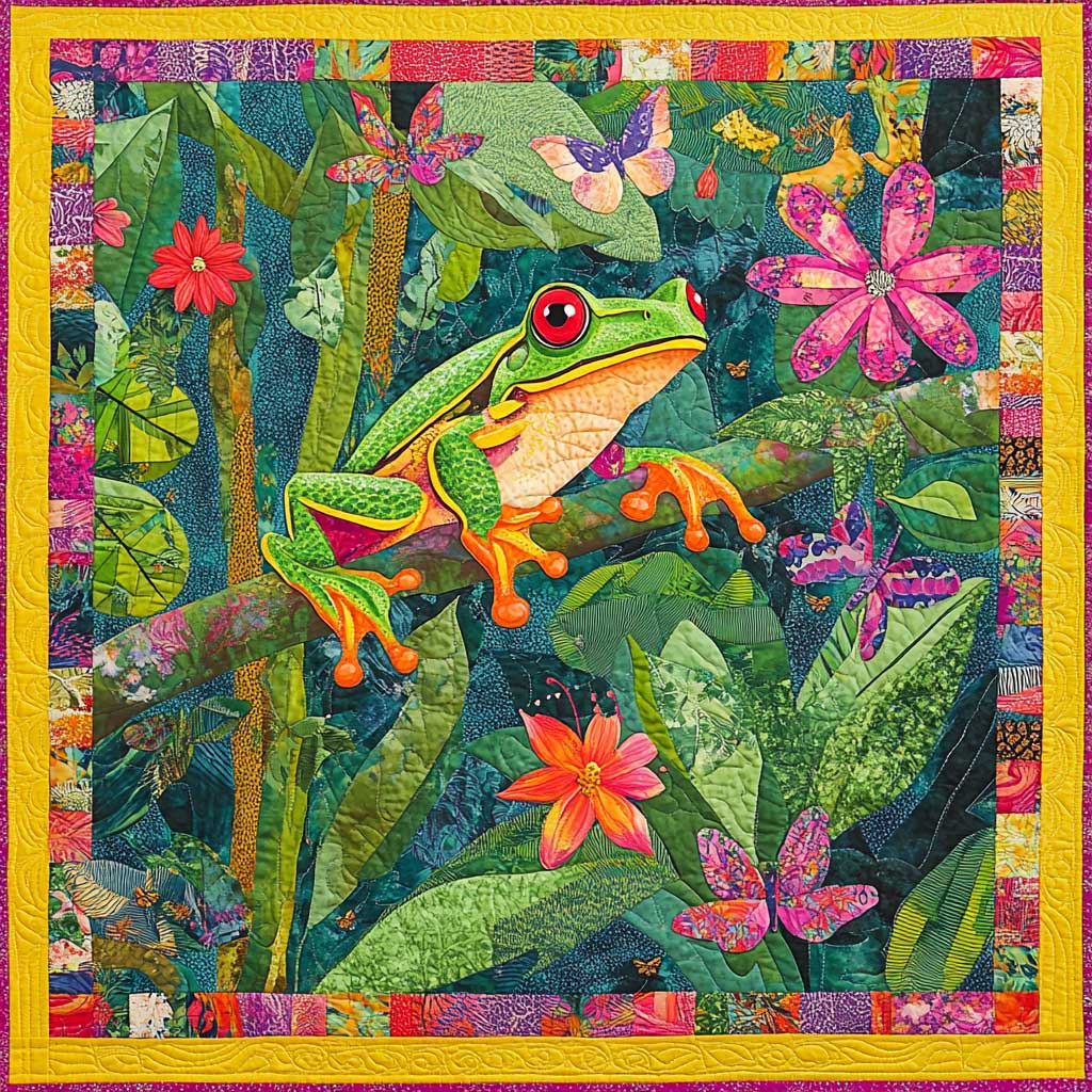 Tropical Frog XR0708013CL Quilt