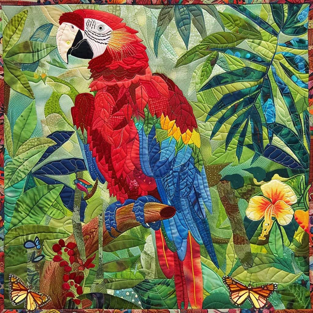 Tropical Parrot XR0107018CL Quilt