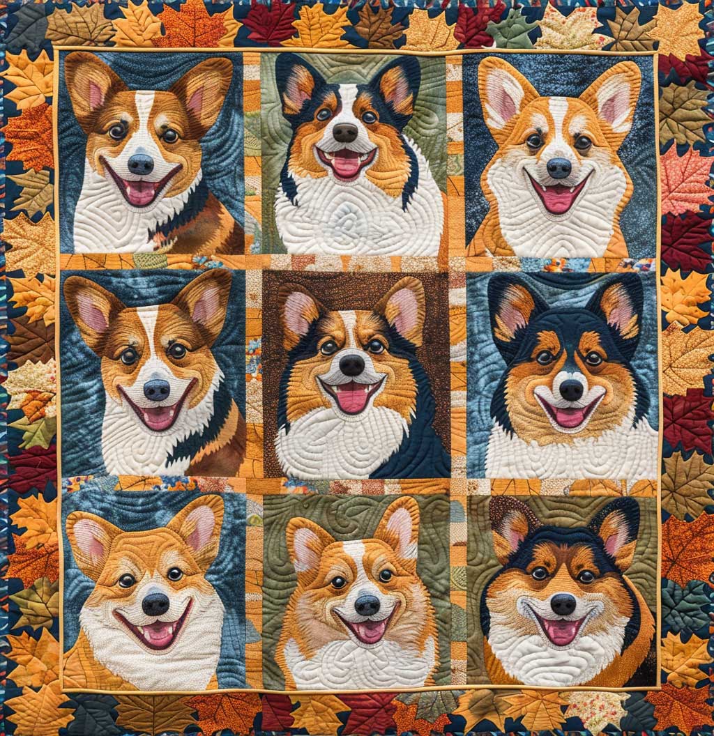 Warm And Cozy Corgi XR2708010CL Quilt
