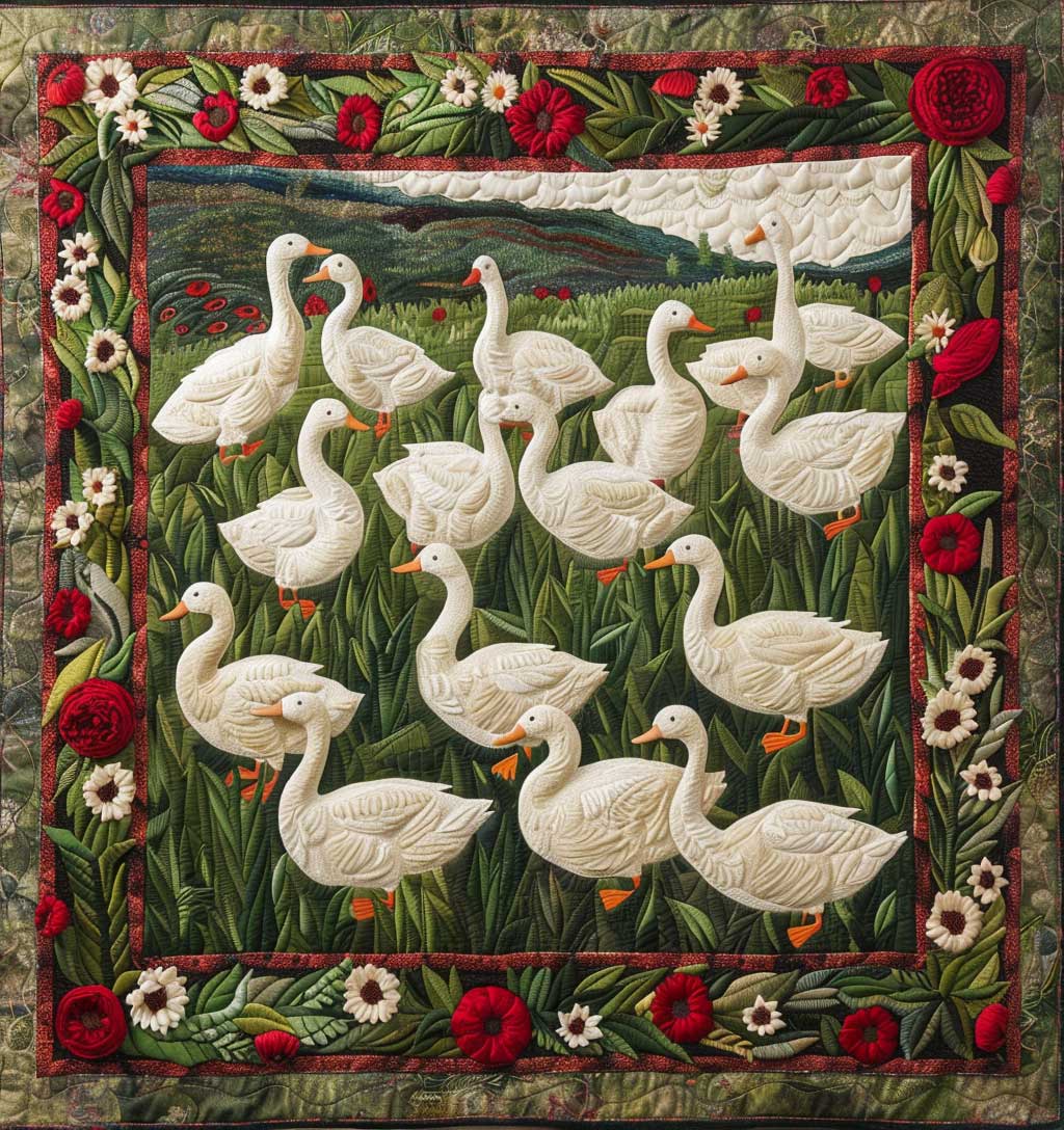 White Ducks XR1508043CL Quilt