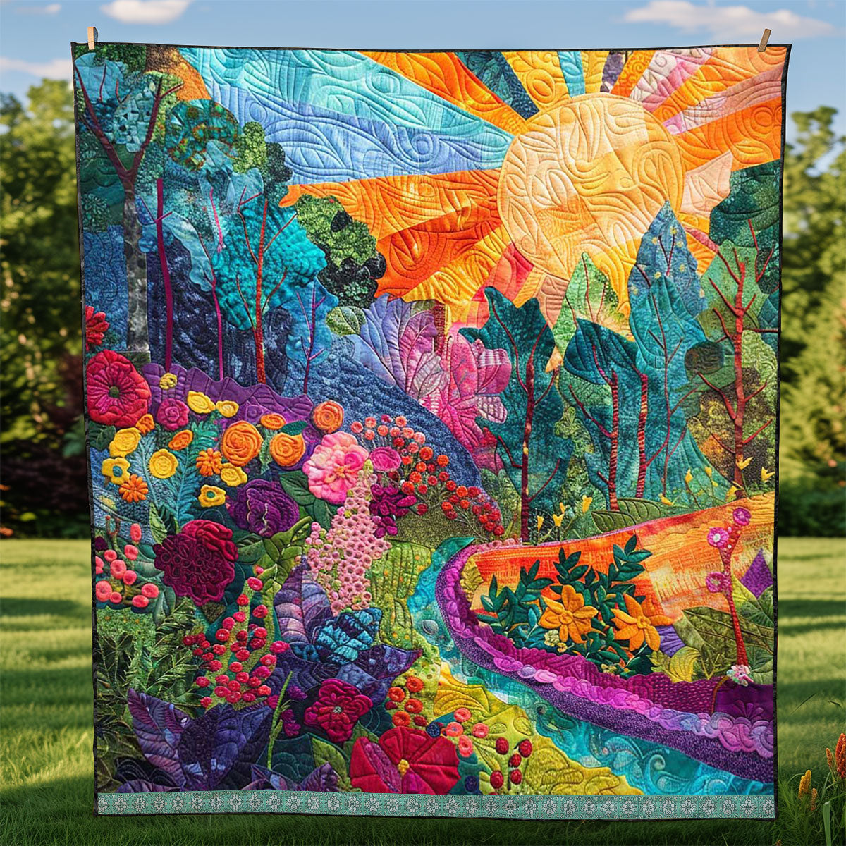 Floral Forest Sunshine WP0509016CL Quilt