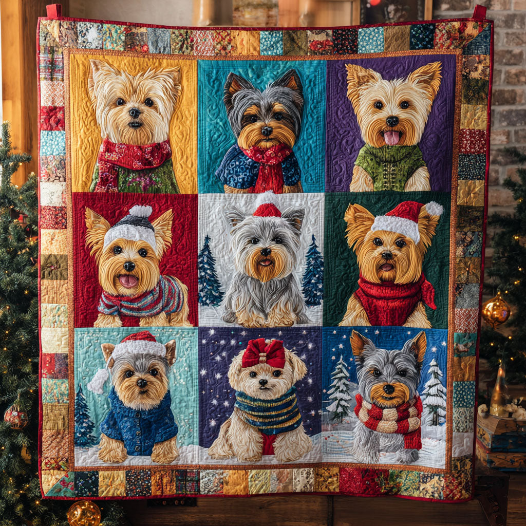 Yorkie Parade CW2110037CL Quilt